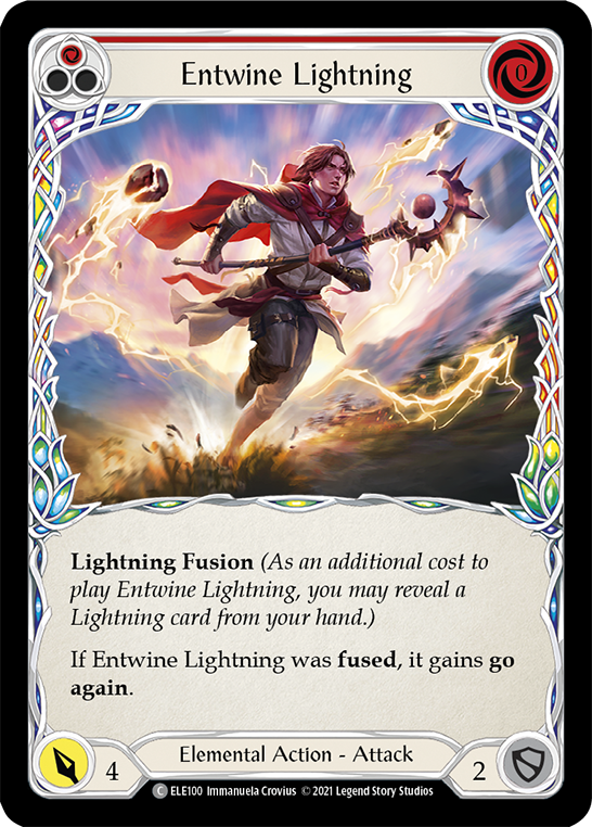 Entwine Lightning (Red) [ELE100] (Tales of Aria)  1st Edition Rainbow Foil | Good Games Modbury