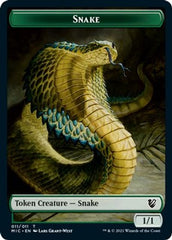 Spirit // Snake Double-Sided Token [Innistrad: Midnight Hunt Commander Tokens] | Good Games Modbury