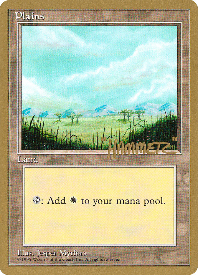 Plains (shr365) (Shawn "Hammer" Regnier) [Pro Tour Collector Set] | Good Games Modbury