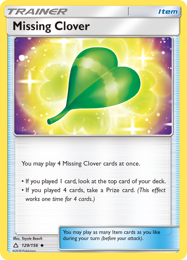 Missing Clover (129/156) [Sun & Moon: Ultra Prism] | Good Games Modbury