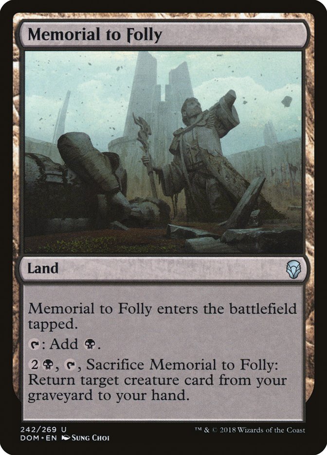 Memorial to Folly [Dominaria] | Good Games Modbury