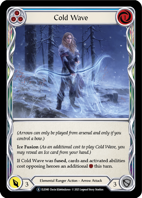 Cold Wave (Blue) [U-ELE040] (Tales of Aria Unlimited)  Unlimited Rainbow Foil | Good Games Modbury