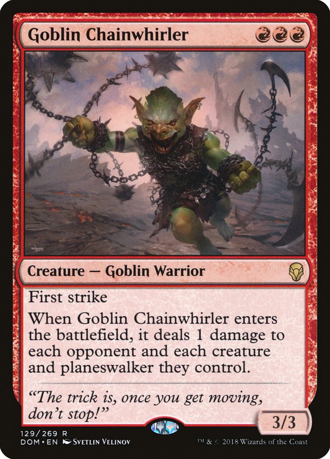 Goblin Chainwhirler [Dominaria] | Good Games Modbury