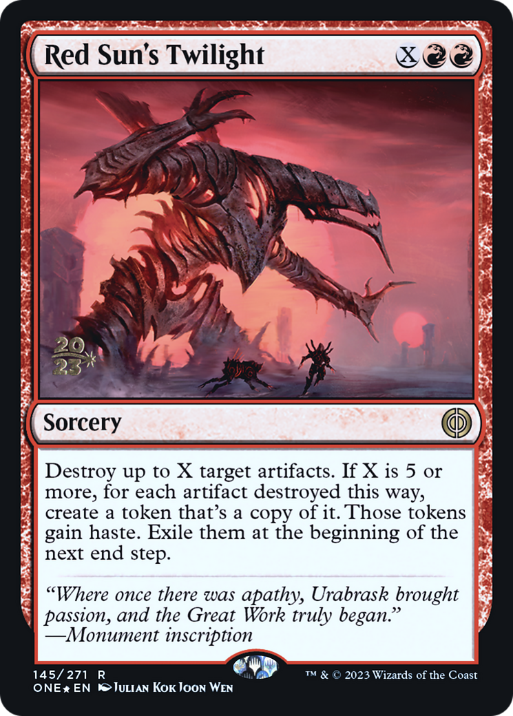 Red Sun's Twilight [Phyrexia: All Will Be One Prerelease Promos] | Good Games Modbury