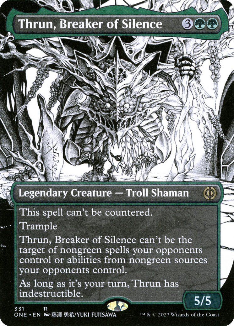 Thrun, Breaker of Silence (Borderless Manga) [Phyrexia: All Will Be One] | Good Games Modbury