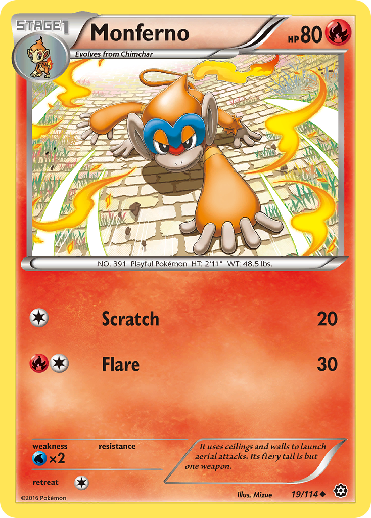 Monferno (19/114) [XY: Steam Siege] | Good Games Modbury