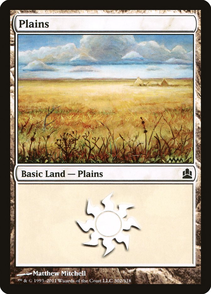 Plains (302) [Commander 2011] | Good Games Modbury