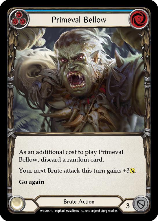Primeval Bellow (Blue) [WTR037-C] (Welcome to Rathe)  Alpha Print Normal | Good Games Modbury