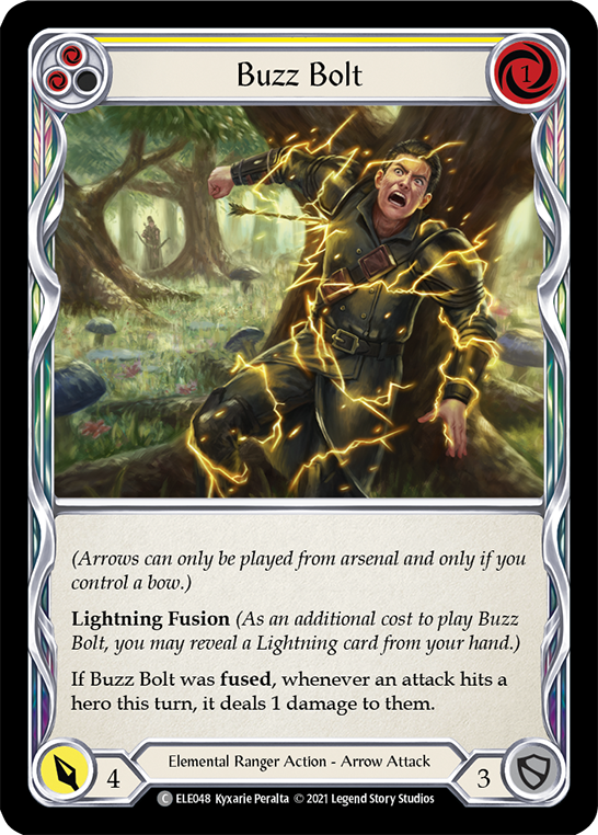 Buzz Bolt (Yellow) [ELE048] (Tales of Aria)  1st Edition Rainbow Foil | Good Games Modbury