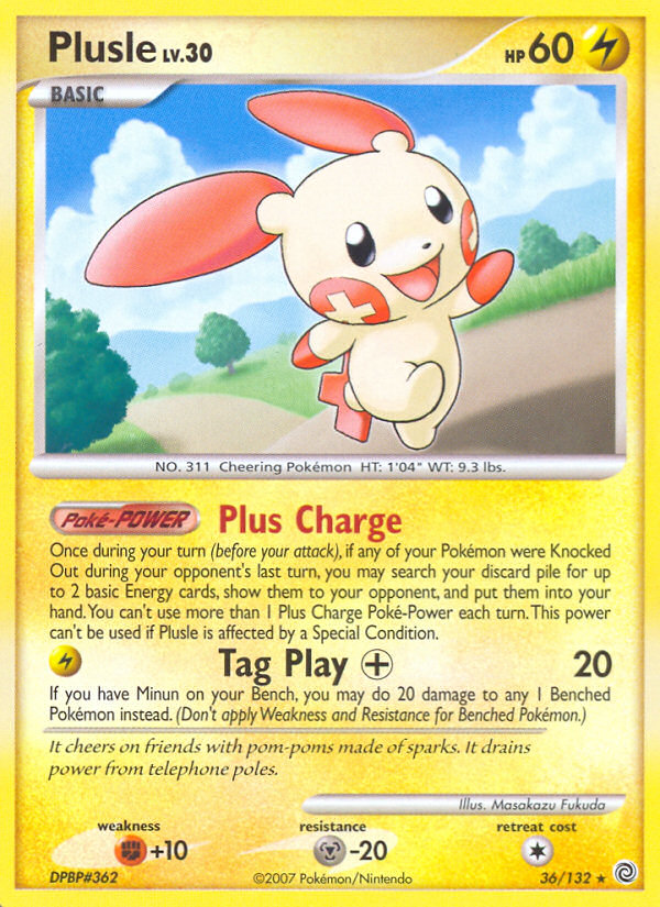 Plusle (36/132) [Diamond & Pearl: Secret Wonders] | Good Games Modbury