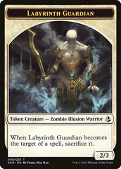 Warrior // Labyrinth Guardian Double-Sided Token [Amonkhet Tokens] | Good Games Modbury