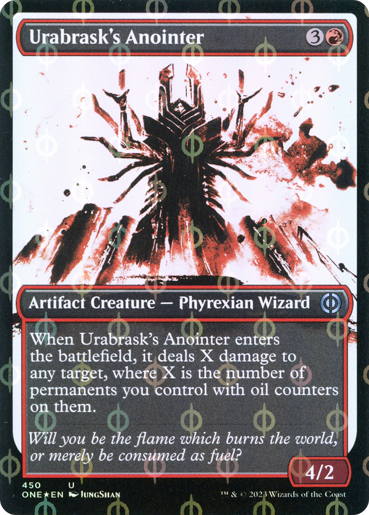 Urabrask's Anointer (Showcase Ichor Step-and-Compleat Foil) [Phyrexia: All Will Be One] | Good Games Modbury