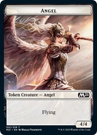 Angel // Saproling Double-Sided Token [Core Set 2021 Tokens] | Good Games Modbury