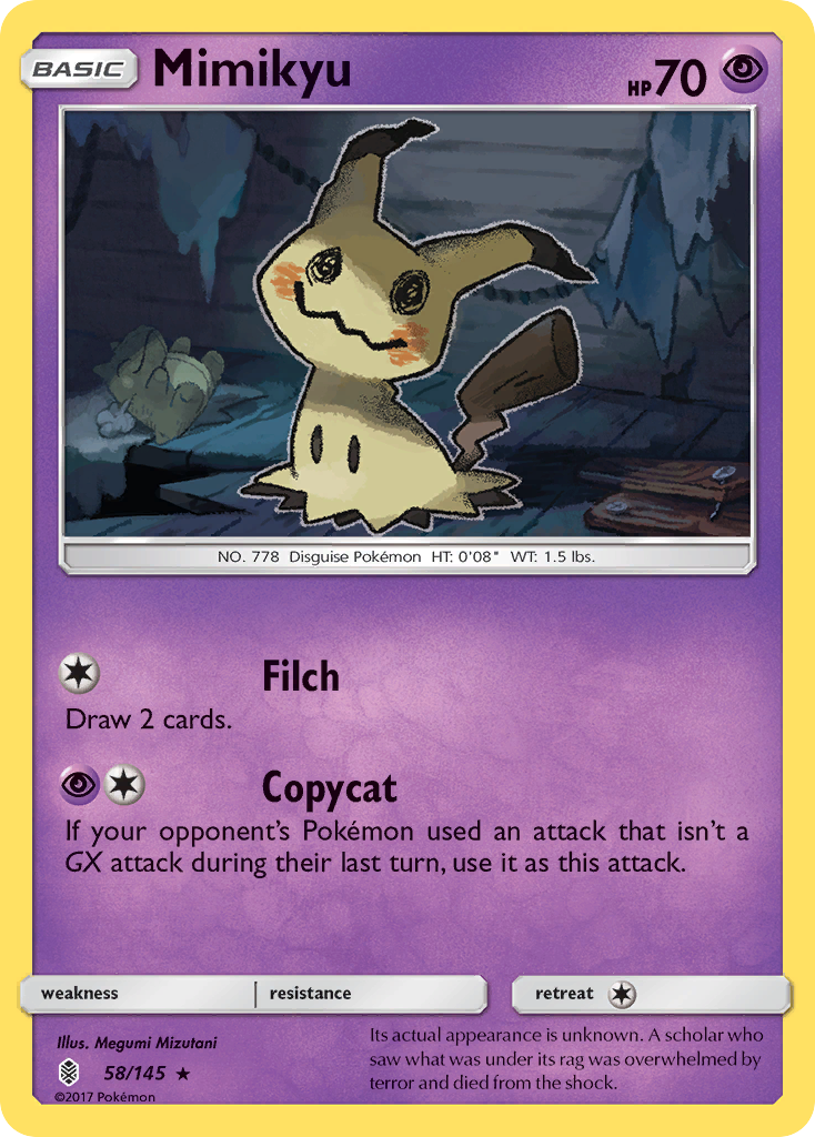 Mimikyu (58/145) [Sun & Moon: Guardians Rising] | Good Games Modbury