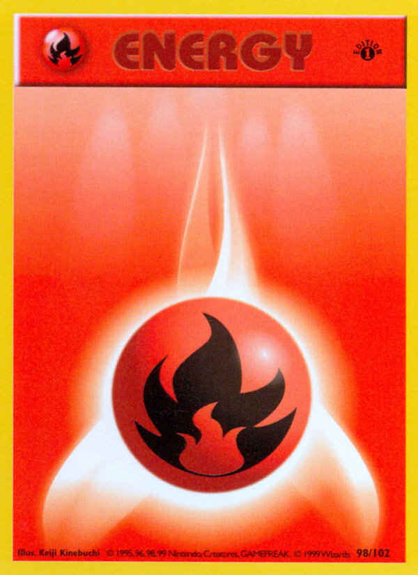 Fire Energy (98/102) (Shadowless) [Base Set 1st Edition] | Good Games Modbury