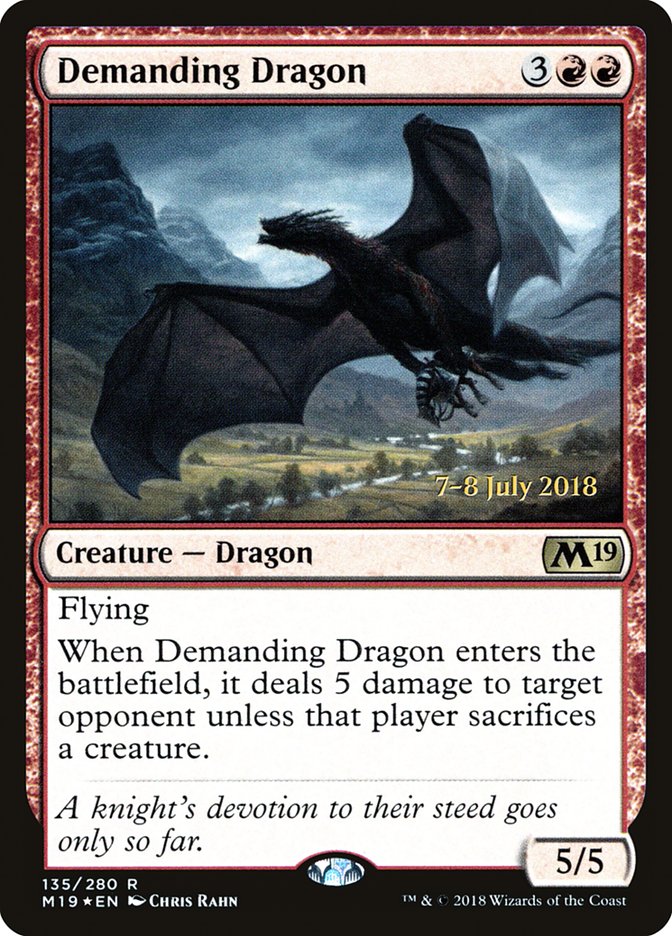 Demanding Dragon [Core Set 2019 Prerelease Promos] | Good Games Modbury