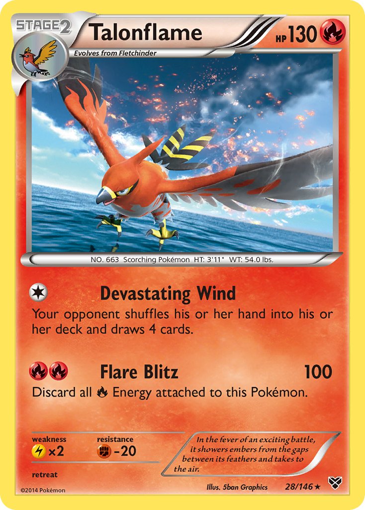 Talonflame (28/146) (Cosmos Holo) (Blister Exclusive) [XY: Base Set] | Good Games Modbury
