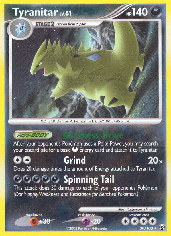 Tyranitar (30/100) (Theme Deck Exclusive) [Diamond & Pearl: Stormfront] | Good Games Modbury