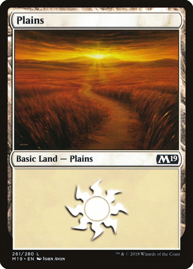 Plains (261) [Core Set 2019] | Good Games Modbury