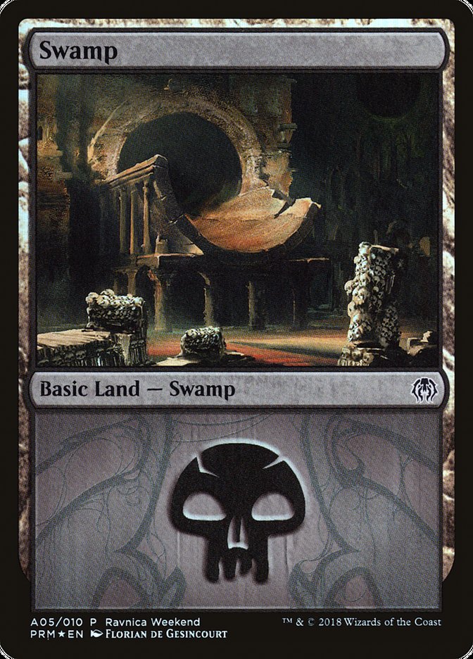 Swamp (A05) [Ravnica Allegiance Ravnica Weekend] | Good Games Modbury