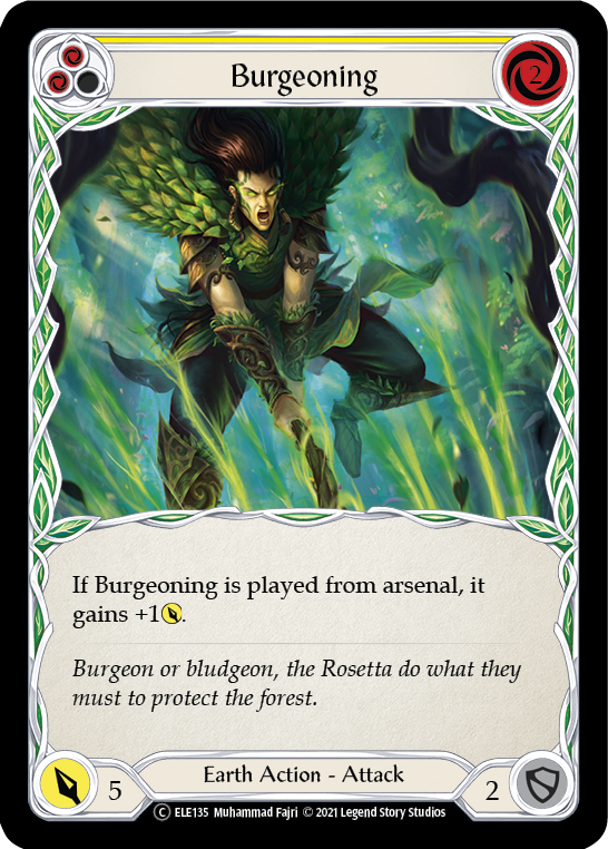 Burgeoning (Yellow) [U-ELE135] (Tales of Aria Unlimited)  Unlimited Rainbow Foil | Good Games Modbury