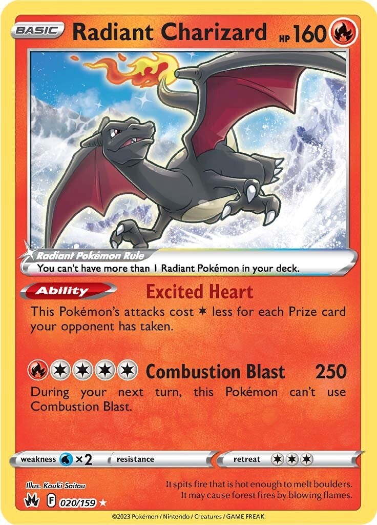 Radiant Charizard (020/159) [Sword & Shield: Crown Zenith] | Good Games Modbury