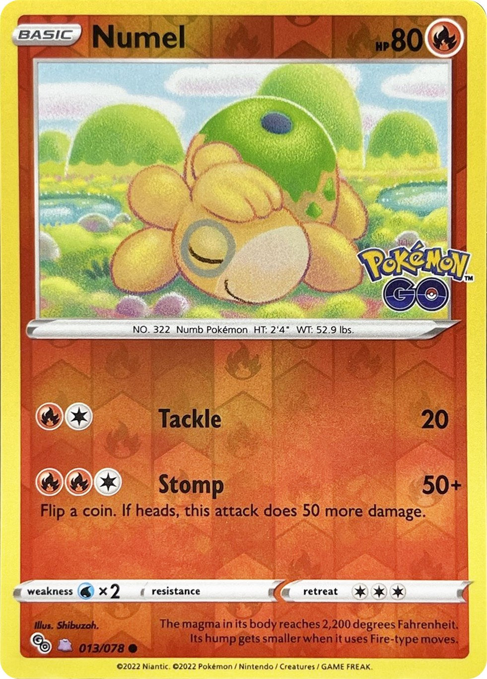 Numel (013/078) (Peelable Ditto) [Pokémon GO] | Good Games Modbury