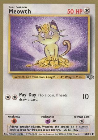 Meowth (56/64) (Gold Bordered Promo) [Jungle Unlimited] | Good Games Modbury