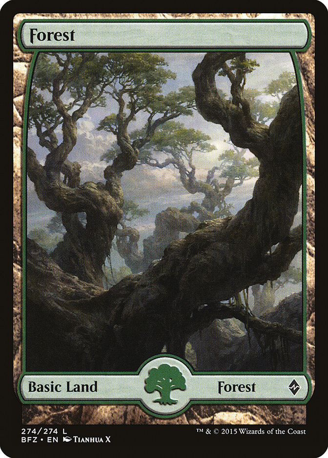 Forest (274) [Battle for Zendikar] | Good Games Modbury