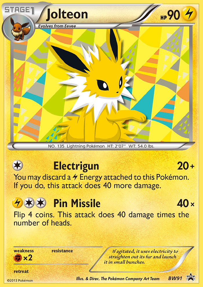 Jolteon (BW91) [Black & White: Black Star Promos] | Good Games Modbury