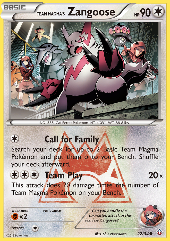 Team Magma's Zangoose (22/34) [XY: Double Crisis] | Good Games Modbury
