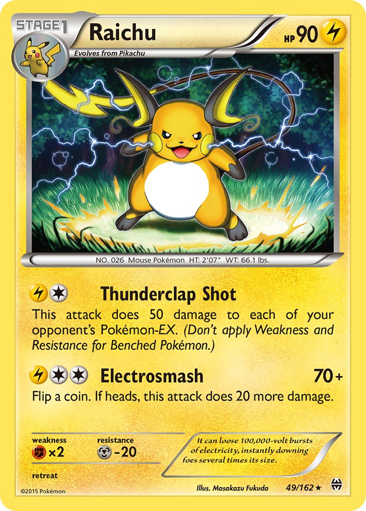 Raichu (49/162) (Theme Deck Exclusive) [XY: BREAKthrough] | Good Games Modbury