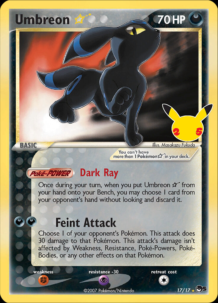 Umbreon (17/17) (Star) [Celebrations: 25th Anniversary - Classic Collection] | Good Games Modbury