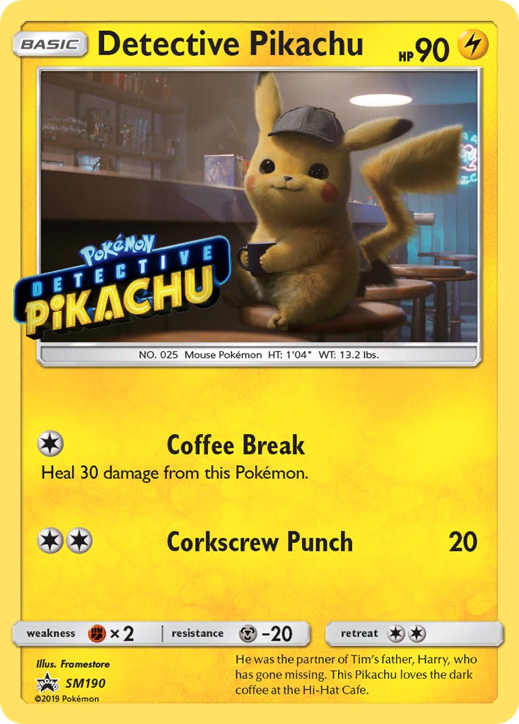 Detective Pikachu (SM190) (Stamped) [Sun & Moon: Black Star Promos] | Good Games Modbury