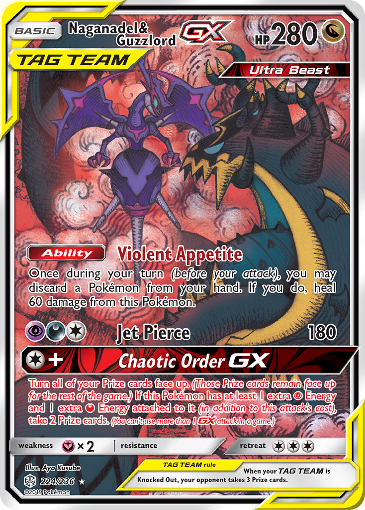 Naganadel & Guzzlord GX (224/236) [Sun & Moon: Cosmic Eclipse] | Good Games Modbury