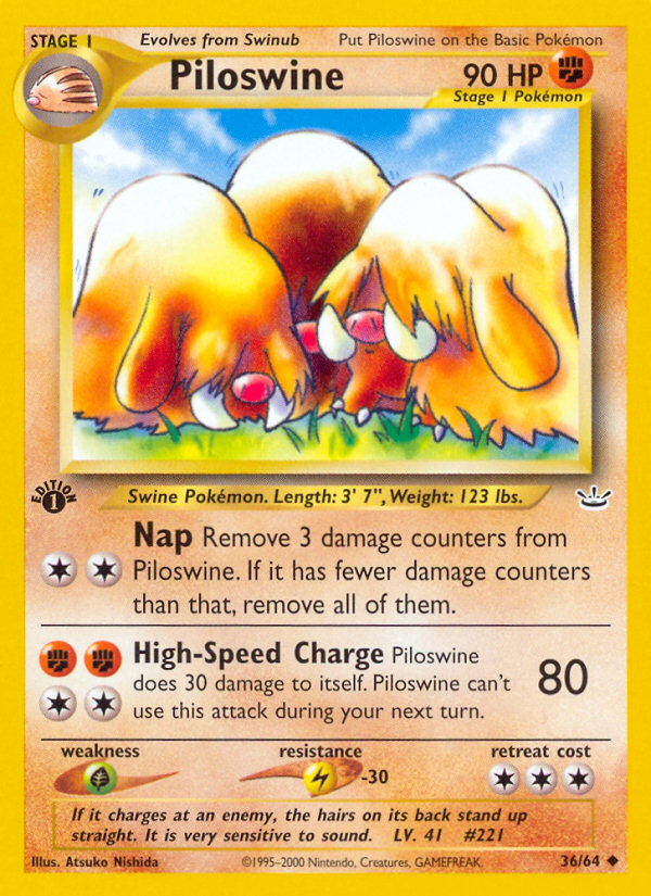 Piloswine (36/64) [Neo Revelation 1st Edition] | Good Games Modbury