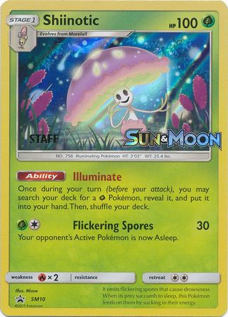 Shiinotic (SM10) (Staff Prerelease Promo) [Sun & Moon: Black Star Promos] | Good Games Modbury