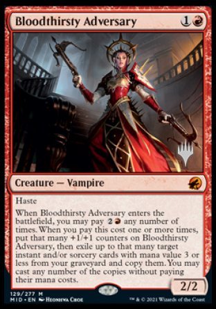 Bloodthirsty Adversary (Promo Pack) [Innistrad: Midnight Hunt Promos] | Good Games Modbury