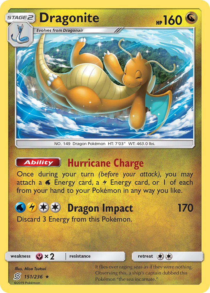 Dragonite (151/236) (Cosmos Holo) [Sun & Moon: Unified Minds] | Good Games Modbury