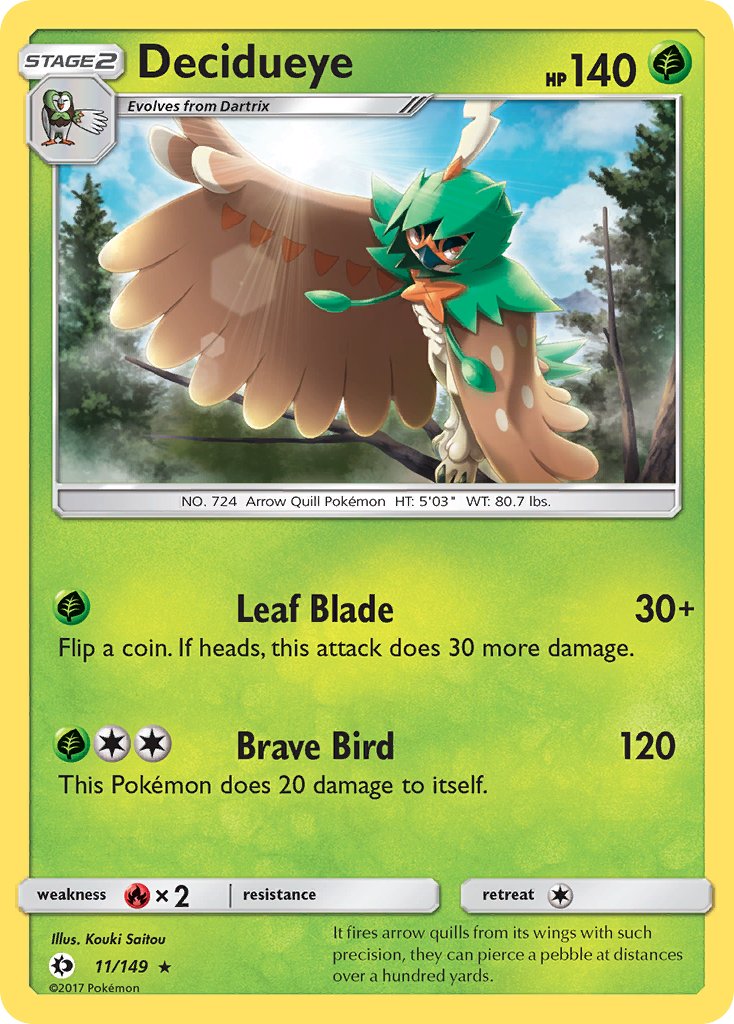 Decidueye (11/149) (Theme Deck Exclusive) [Sun & Moon: Base Set] | Good Games Modbury