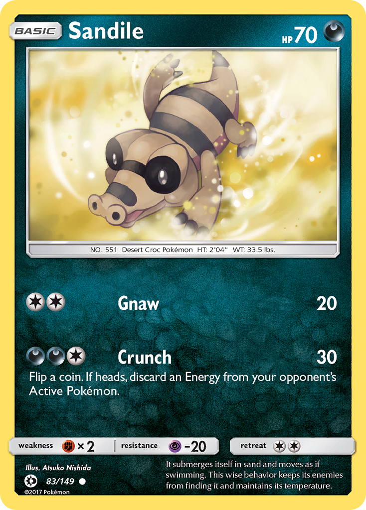 Sandile (83/149) [Sun & Moon: Base Set] | Good Games Modbury