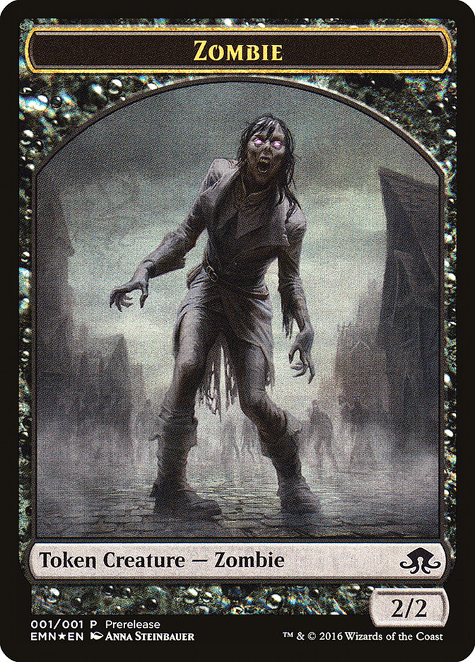 Zombie // Zombie Double-Sided Token [Eldritch Moon Prerelease Promos] | Good Games Modbury