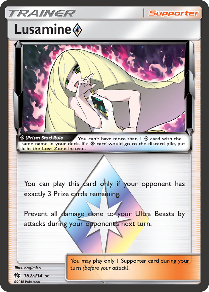 Lusamine (182/214) (Prism Star) [Sun & Moon: Lost Thunder] | Good Games Modbury