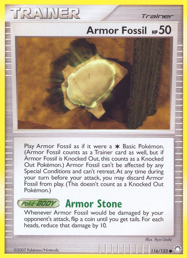 Armor Fossil (116/123) [Diamond & Pearl: Mysterious Treasures] | Good Games Modbury