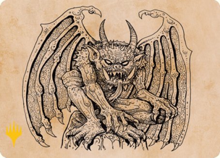 Cloister Gargoyle (Showcase) Art Card (Gold-Stamped Signature) [Dungeons & Dragons: Adventures in the Forgotten Realms Art Series] | Good Games Modbury