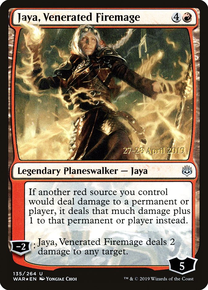 Jaya, Venerated Firemage [War of the Spark Prerelease Promos] | Good Games Modbury