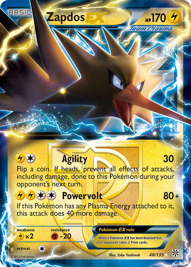 Zapdos EX (48/135) [Black & White: Plasma Storm] | Good Games Modbury