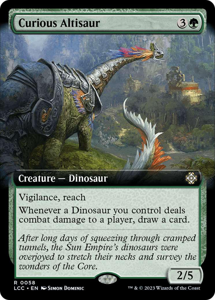 Curious Altisaur (Extended Art) [The Lost Caverns of Ixalan Commander] | Good Games Modbury