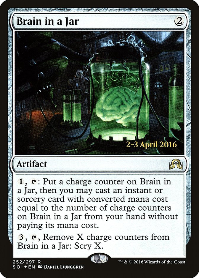 Brain in a Jar [Shadows over Innistrad Prerelease Promos] | Good Games Modbury