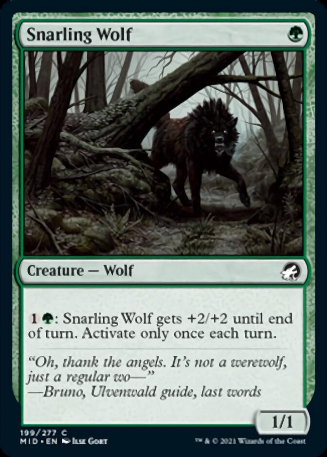 Snarling Wolf [Innistrad: Midnight Hunt] | Good Games Modbury